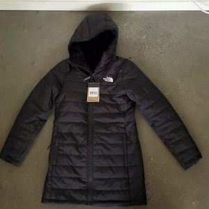 New North Face Mossbud Faux Fur Fleece Lined Insulated Reversible Hooded Parka